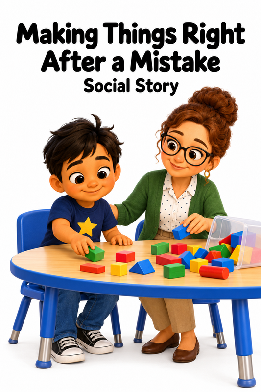 Making Things Right After a Mistake Social Story