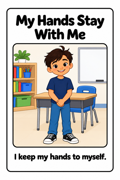 Keeping My Hands to Myself Social Story