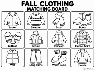 Fall Matching Boards & Cut Out Pieces
