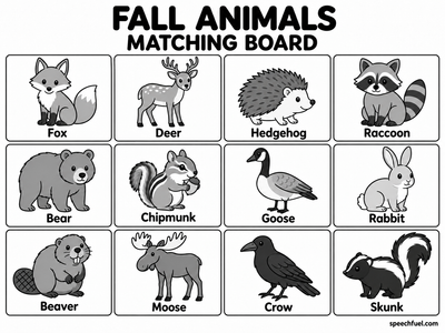 Fall Matching Boards & Cut Out Pieces