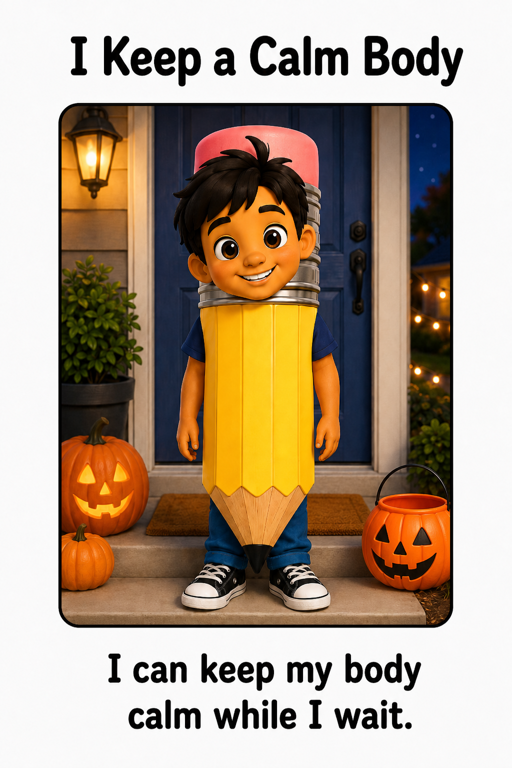 Waiting to Trick or Treat Social Story