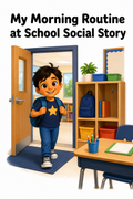 My Morning Routine at School Social Story Autism