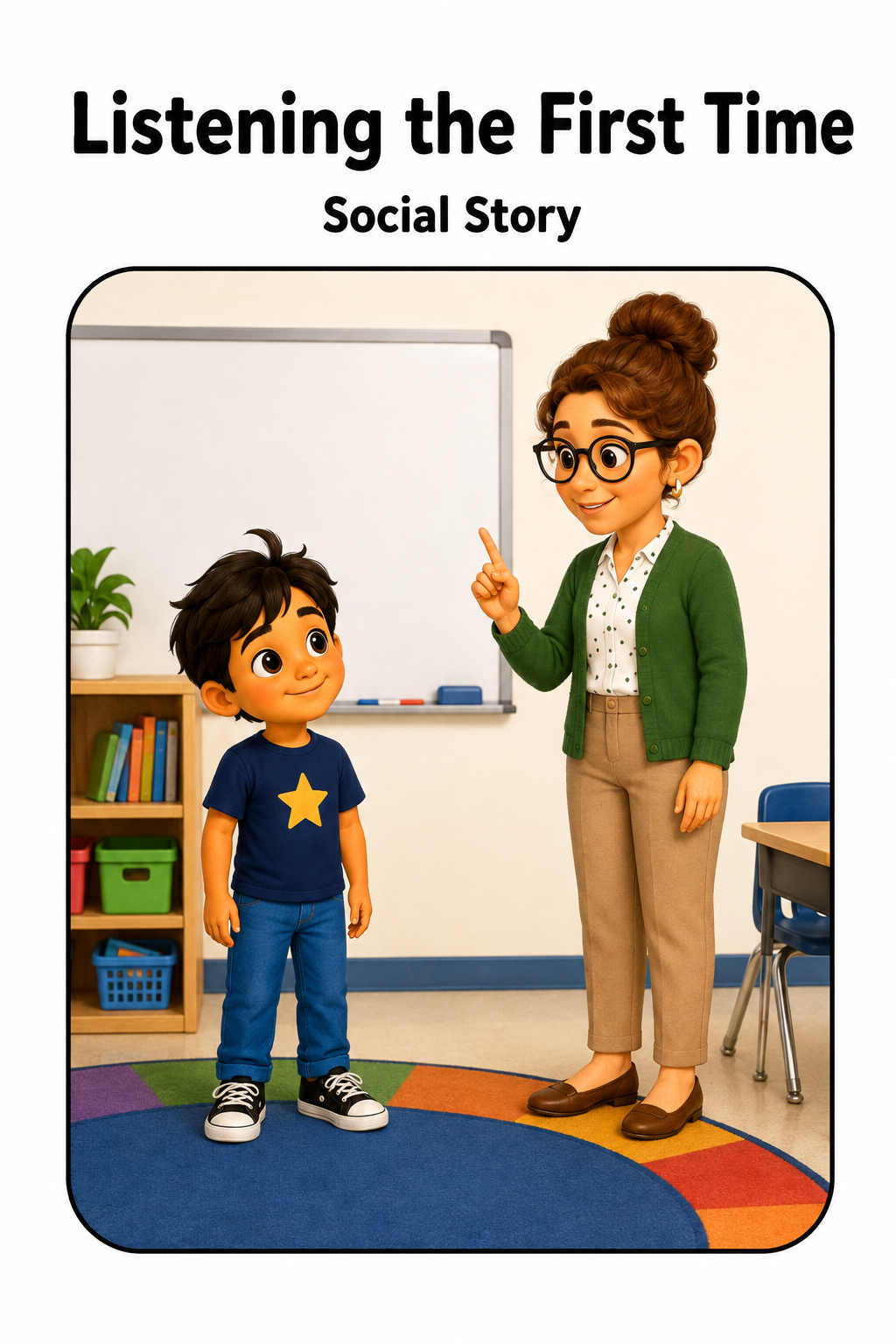 Listening the First Time Social Story