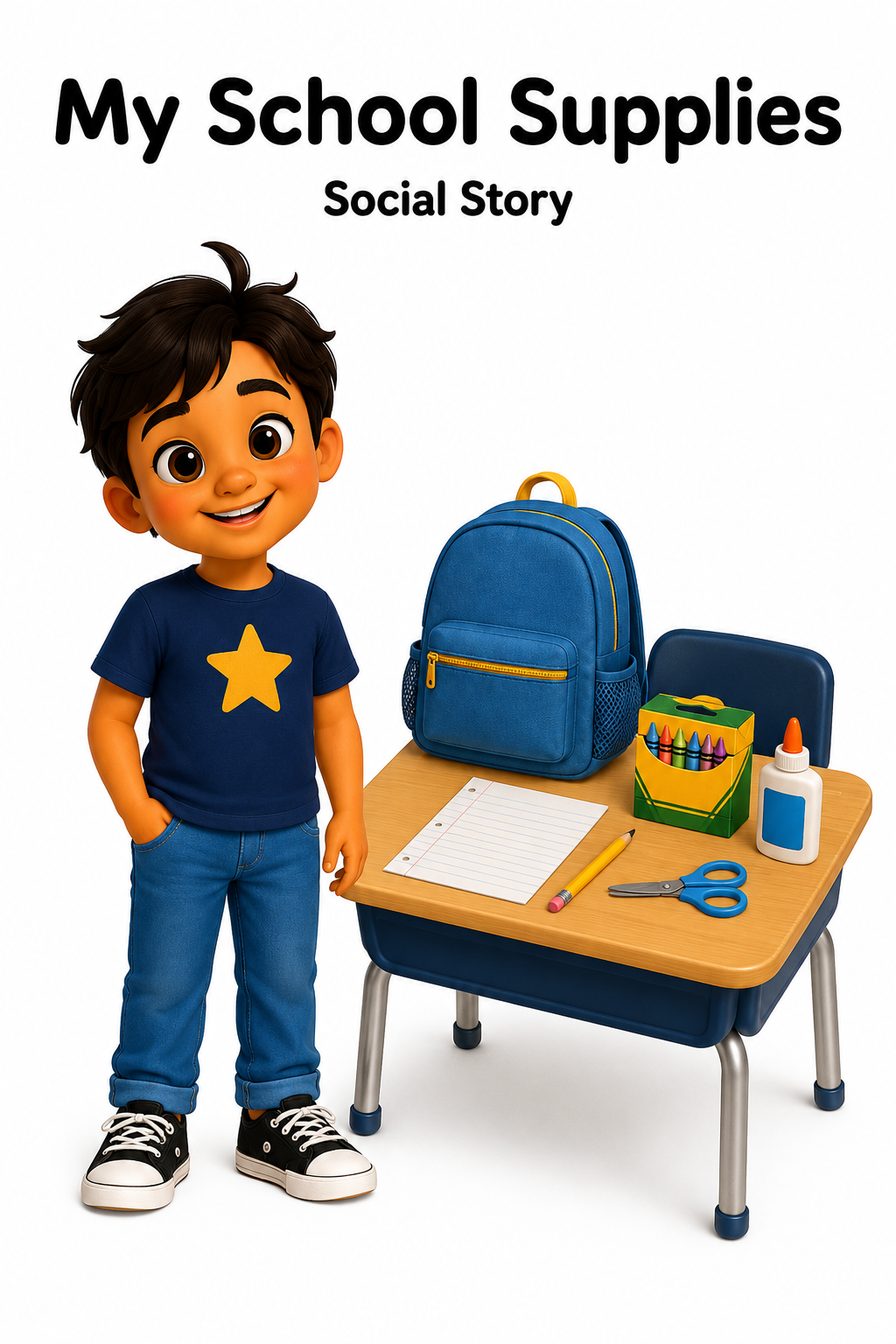 My School Supplies Social Story Autism