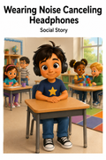 Wearing Noise Canceling Headphones Social Story Autism