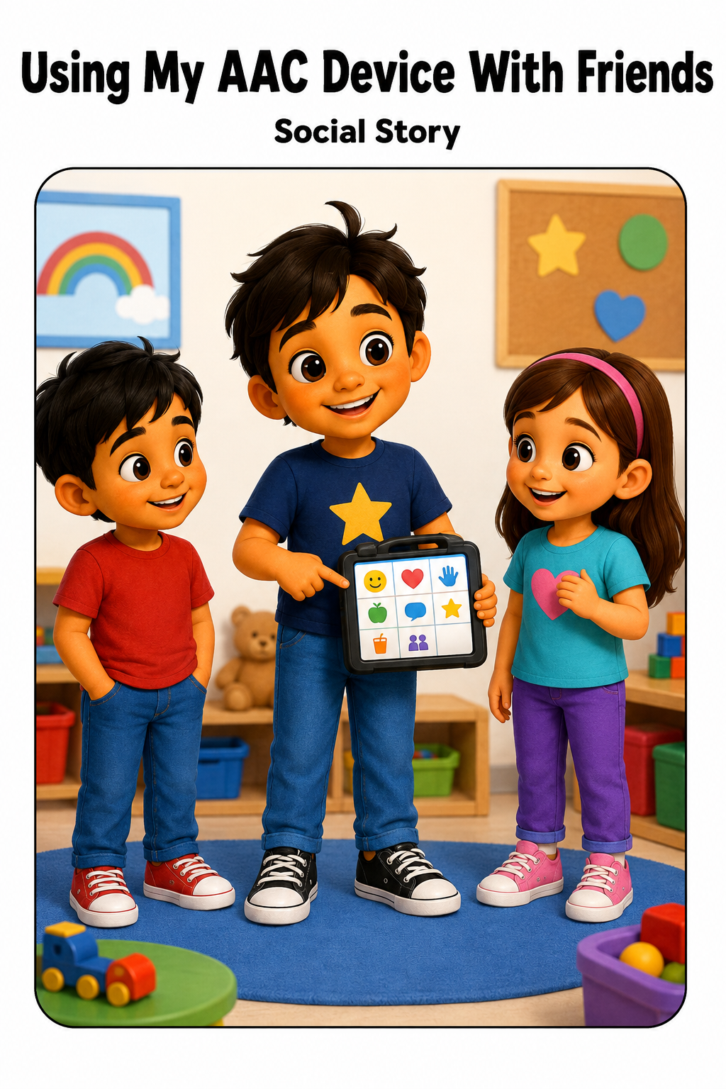 Using My AAC Device With Friends Social Story for Autism