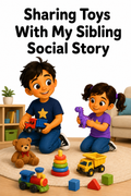 Sharing Toys With My Sibling Social Story