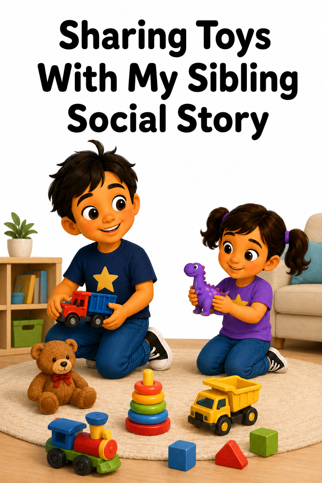 Sharing Toys With My Sibling Social Story