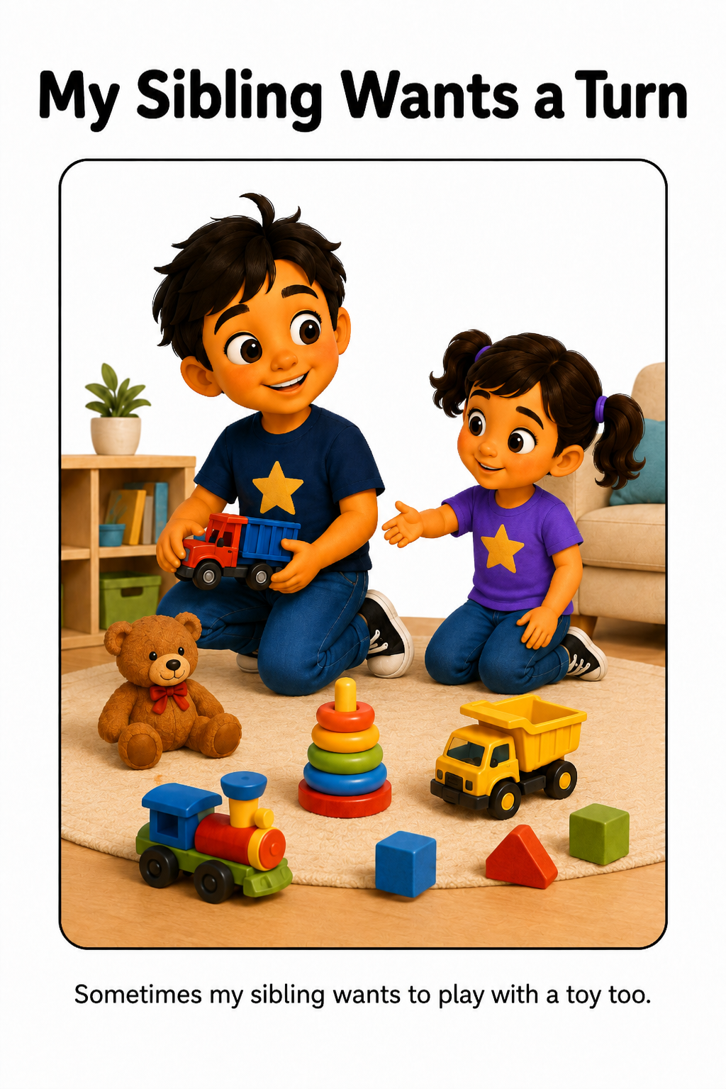 Sharing Toys With My Sibling Social Story
