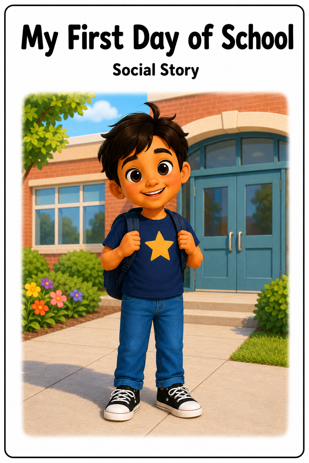 My First Day of School Social Story Autism Back To School Classroom Routine School Anxiety Visual Supports
