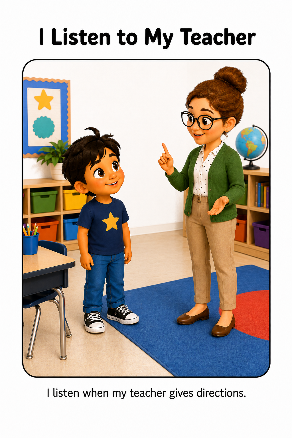 Following Classroom Rules Social Story