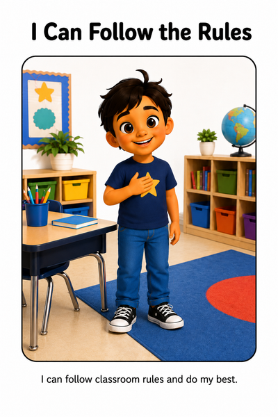 Following Classroom Rules Social Story
