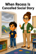 When Recess Is Cancelled Social Story