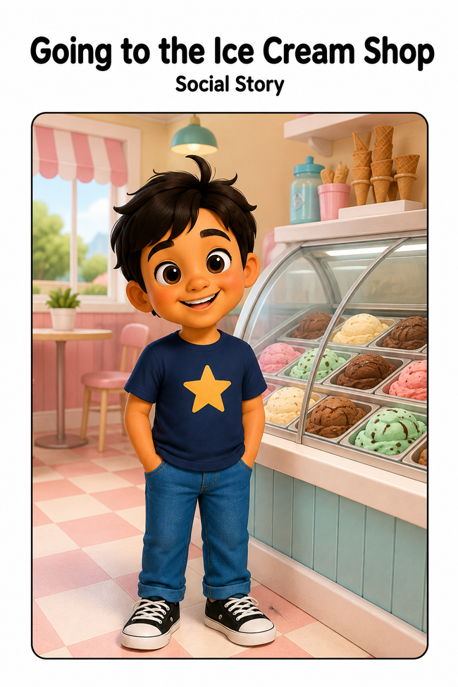 Going to the Ice Cream Shop Social Story
