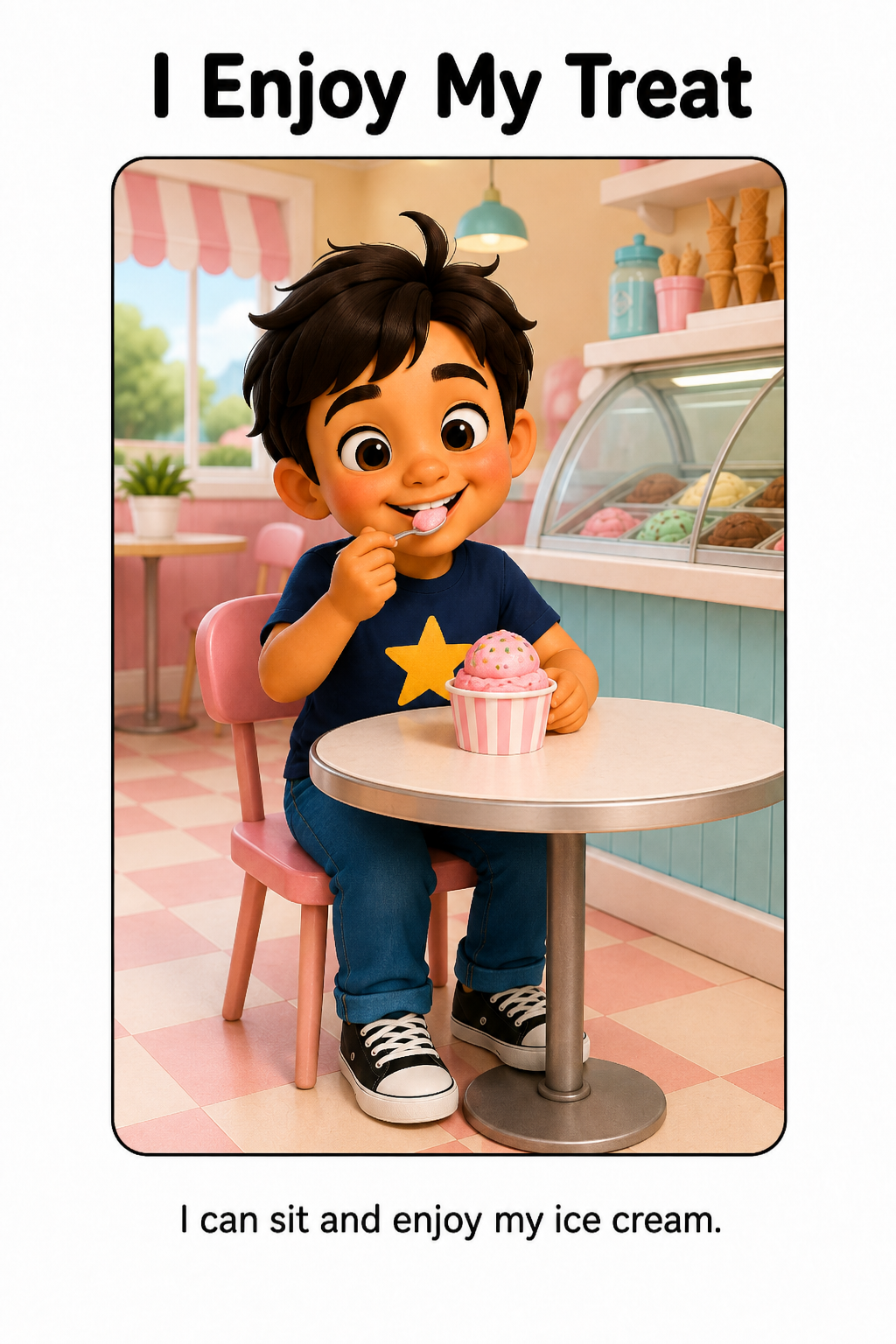 Going to the Ice Cream Shop Social Story