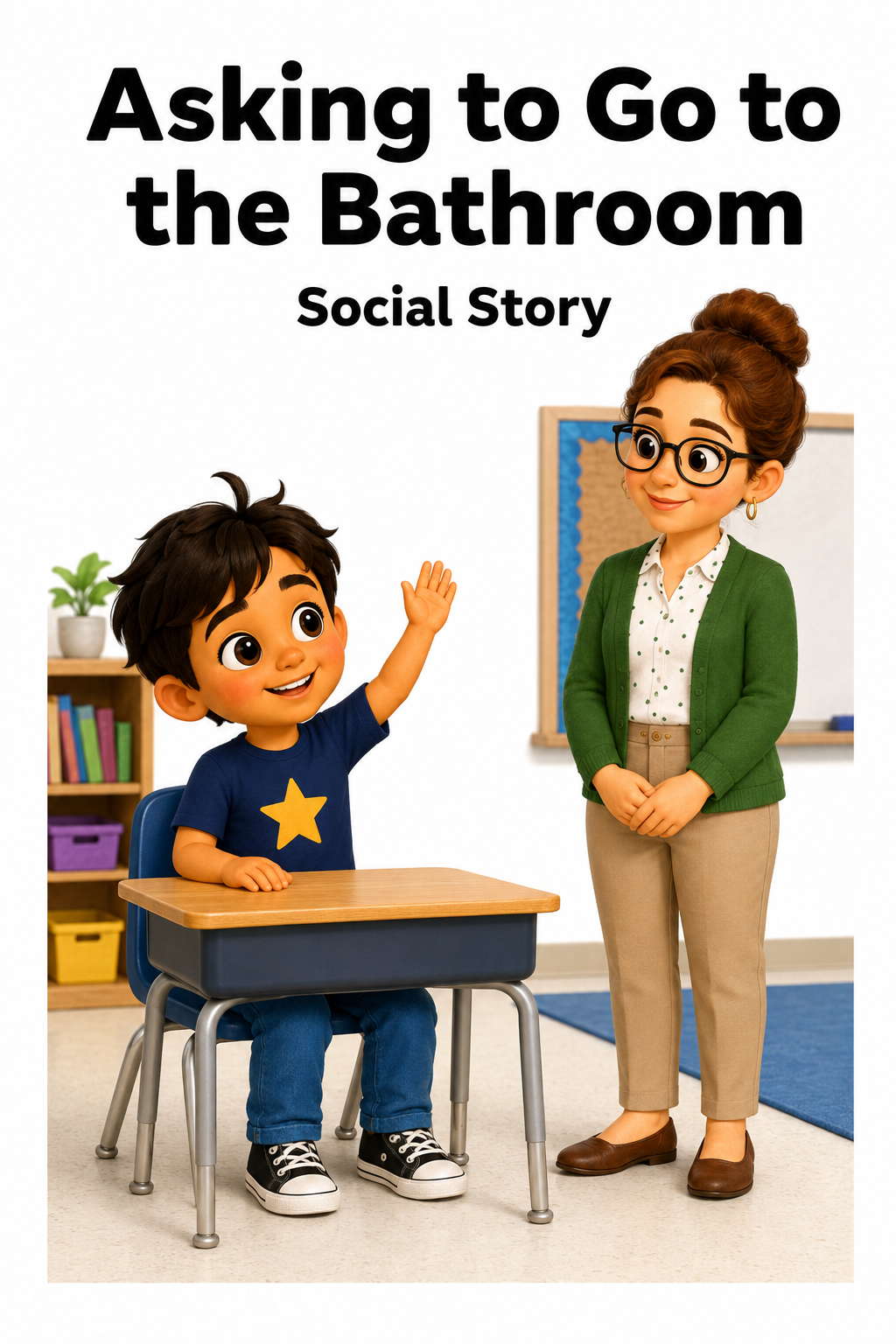 Asking to Go to the Bathroom Social Story for Autism | Speech Fuel