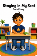 Staying in My Seat Social Story for Autism | Speech Fuel