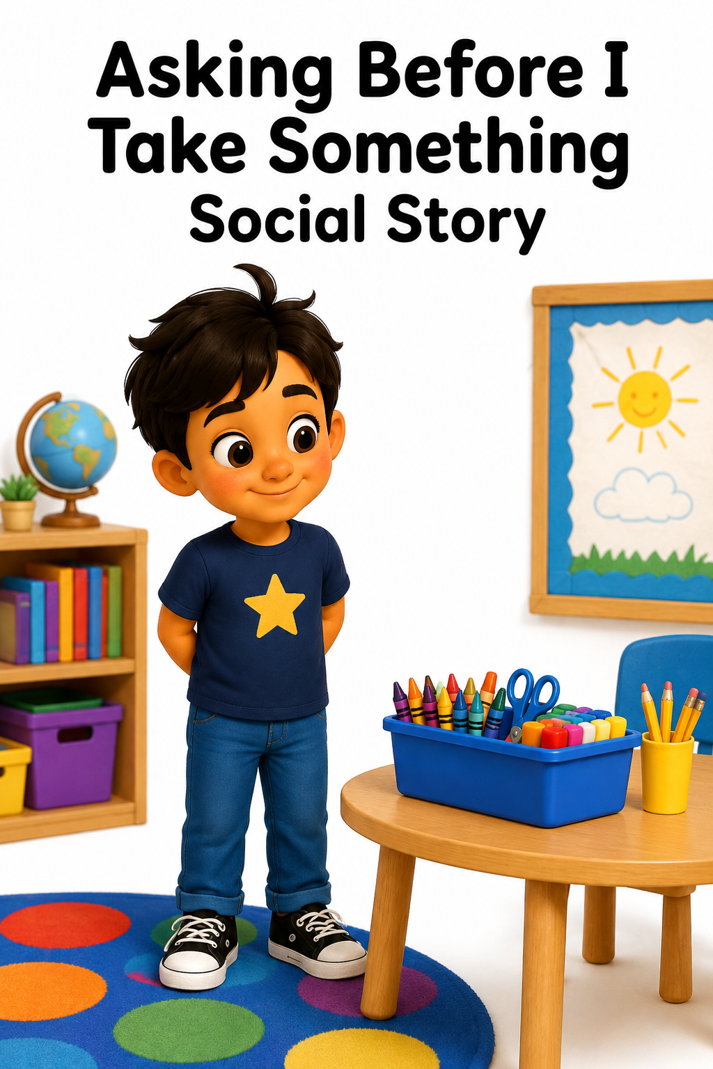 Asking Before I Take Something Social Story for Autism