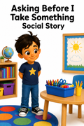 Asking Before I Take Something Social Story for Autism