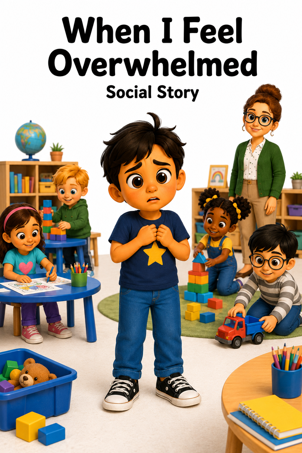 When I Feel Overwhelmed Social Story for Autism | Speech Fuel