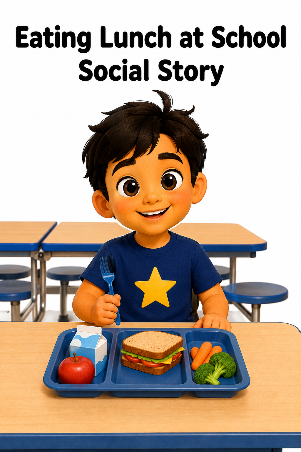 Eating Lunch at School Social Story for Autism | Speech Fuel