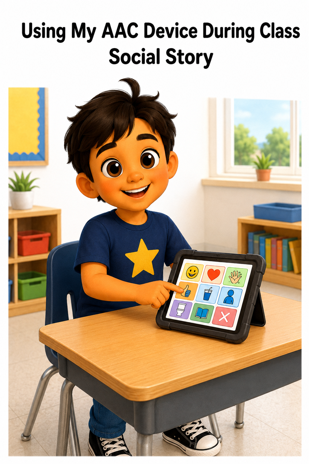 Using My AAC Device During Class Social Story for Autism | Speech Fuel