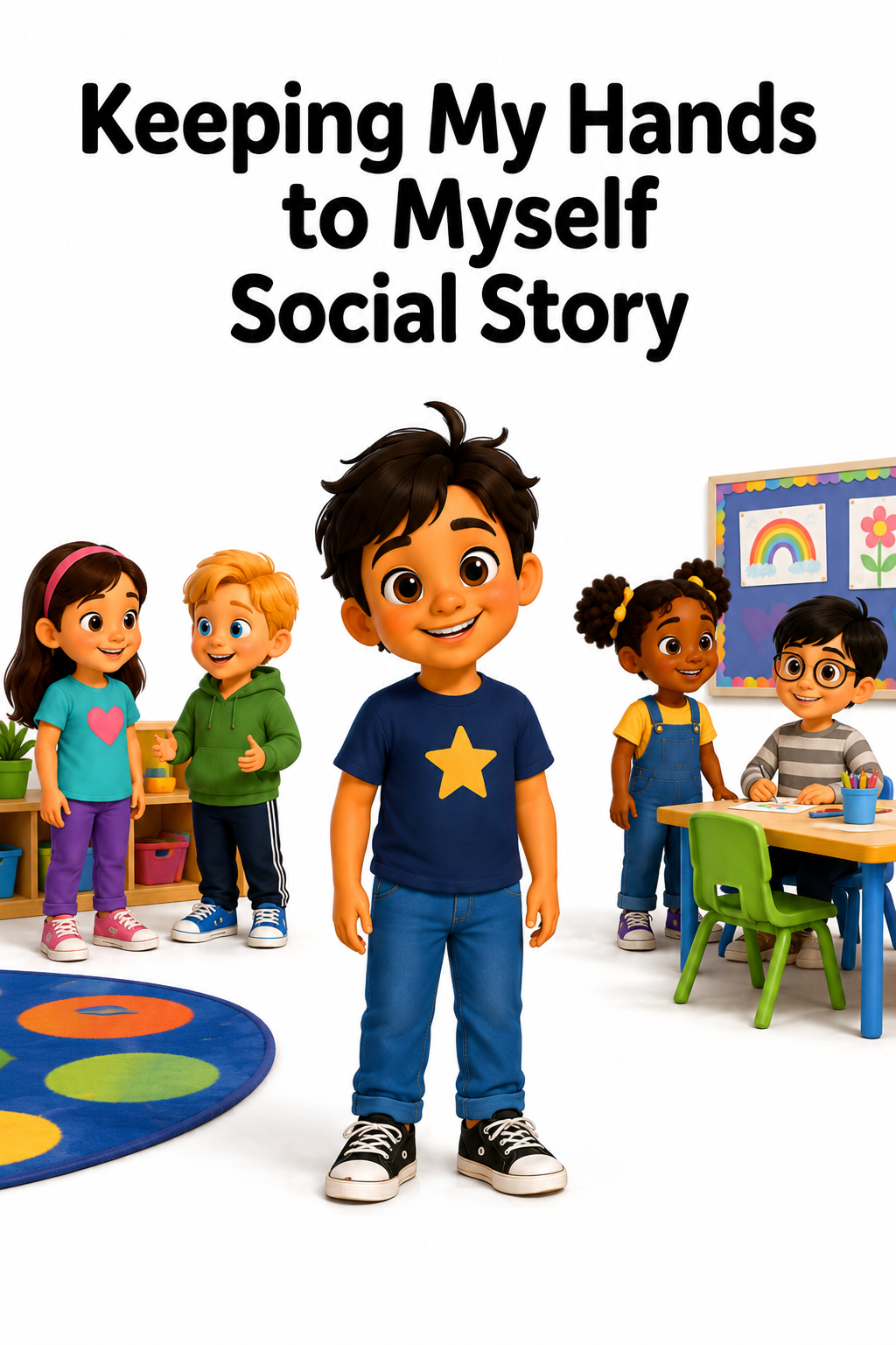 Keeping My Hands to Myself Social Story for Autism | Speech Fuel