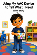 Using My AAC Device to Tell What I Need Social Story for Autism
