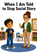 When I Am Told to Stop Social Story for Autism | Speech Fuel