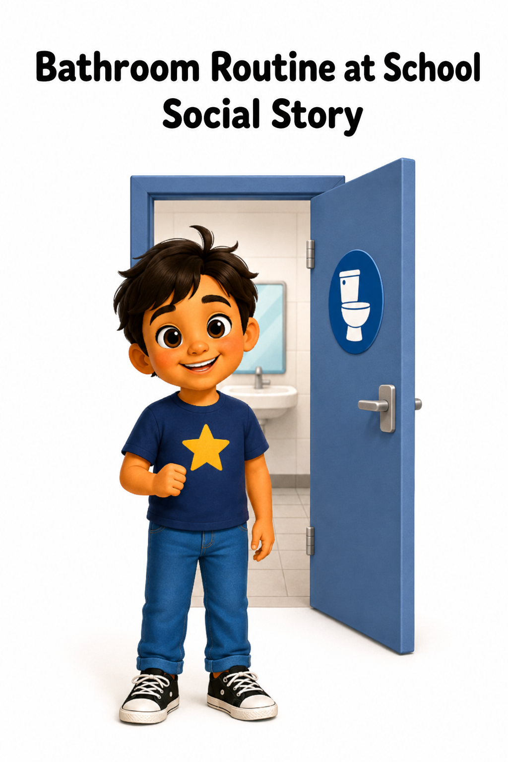 Bathroom Routine at School Social Story for Autism | Speech Fuel