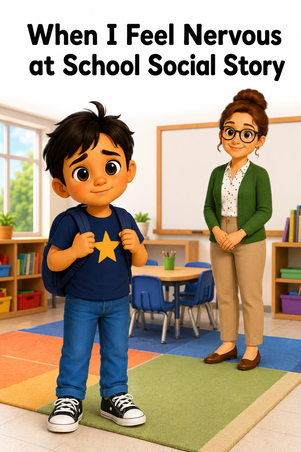 When I Feel Nervous at School Social Story for Autism | Speech Fuel