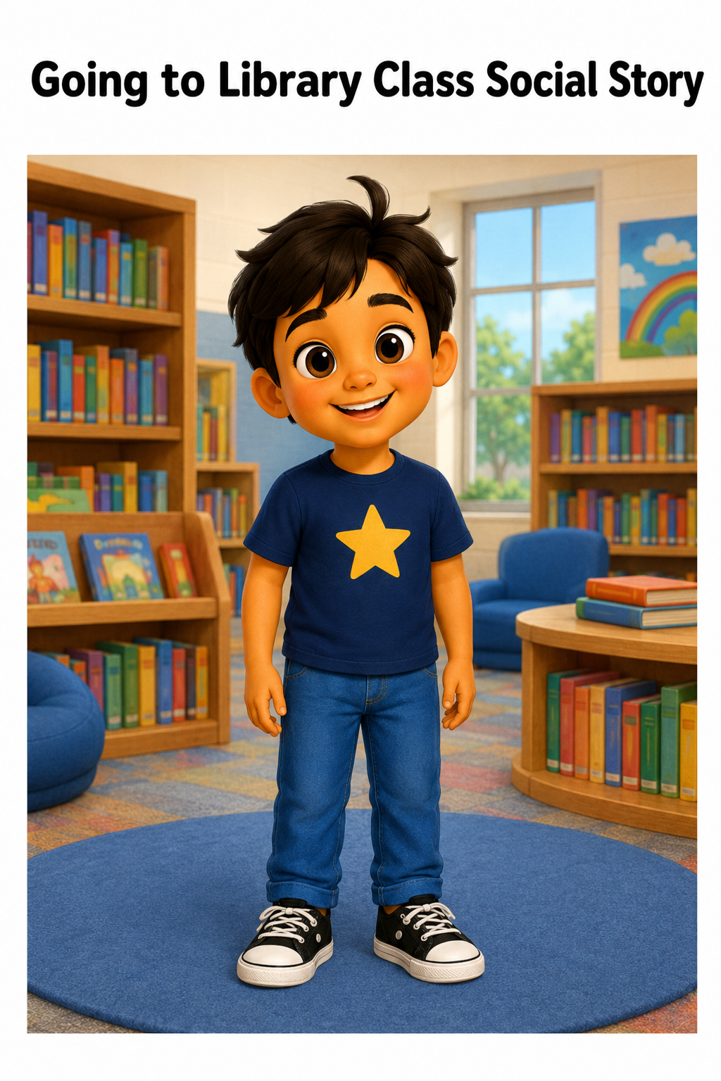 Going to Library Class Social Story for Autism | Speech Fuel