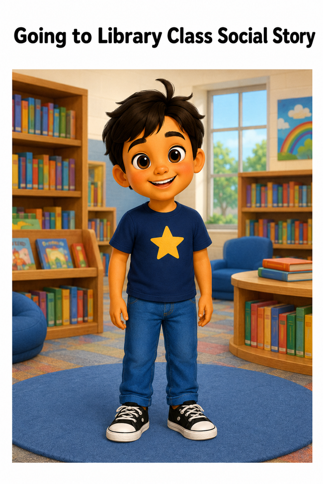 Going to Library Class Social Story