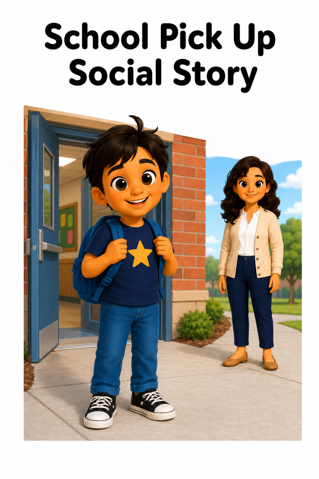 School Pick Up Social Story for Autism | Speech Fuel