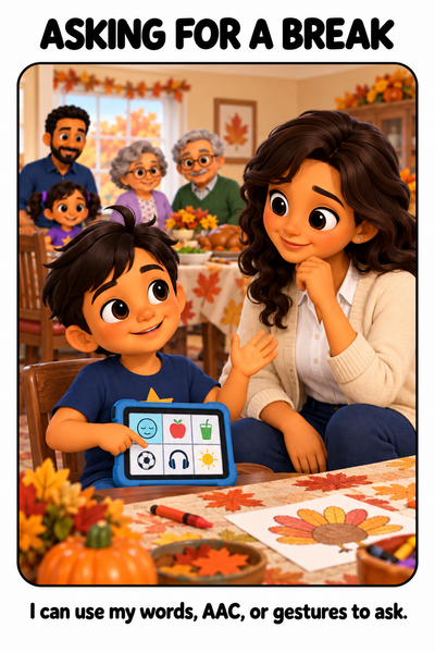 Taking a Break on Thanksgiving Social Story
