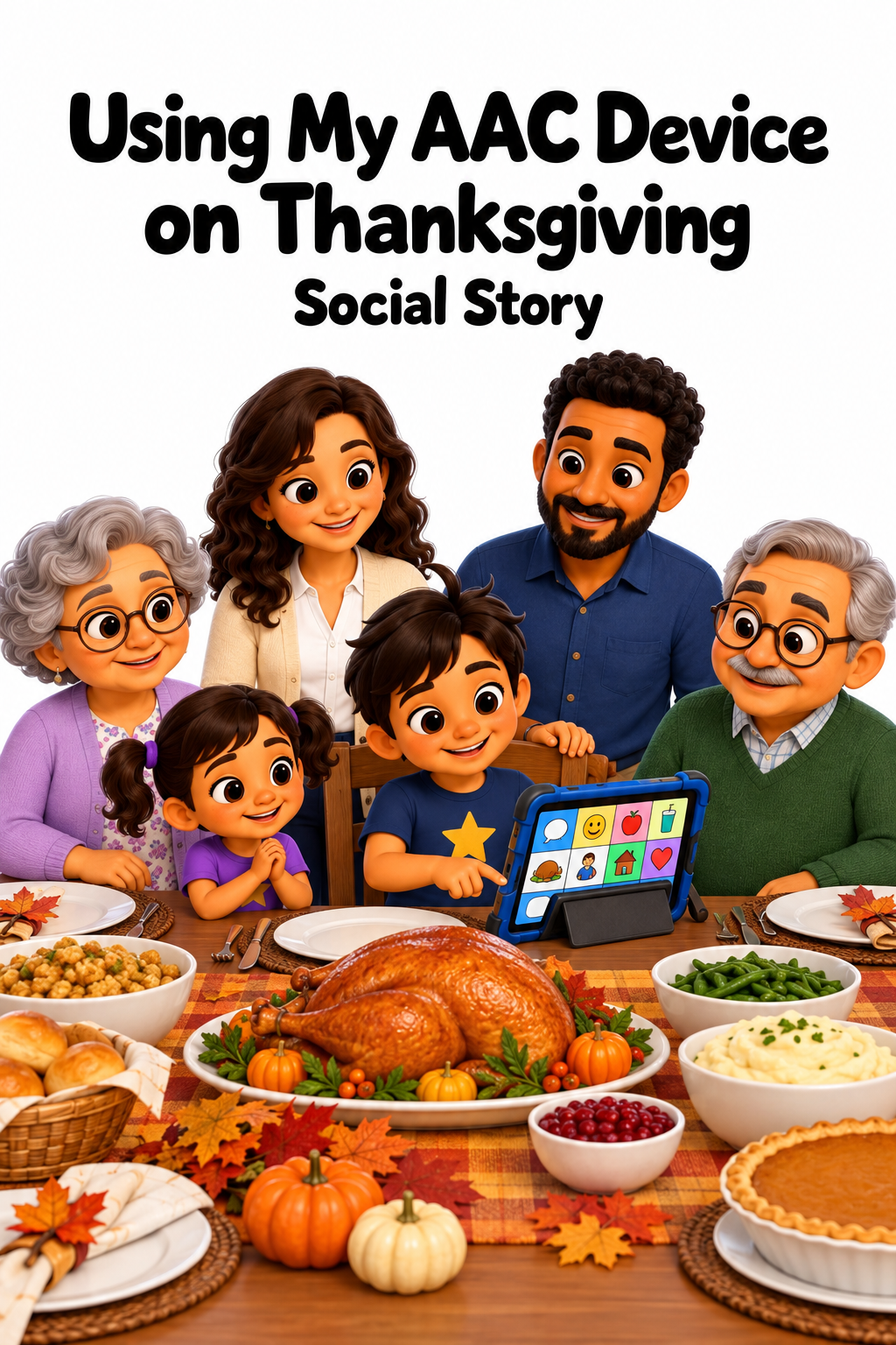 Using My AAC Device on Thanksgiving Social Story