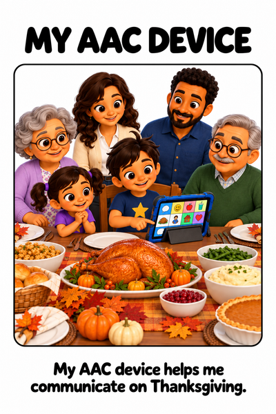 Using My AAC Device on Thanksgiving Social Story