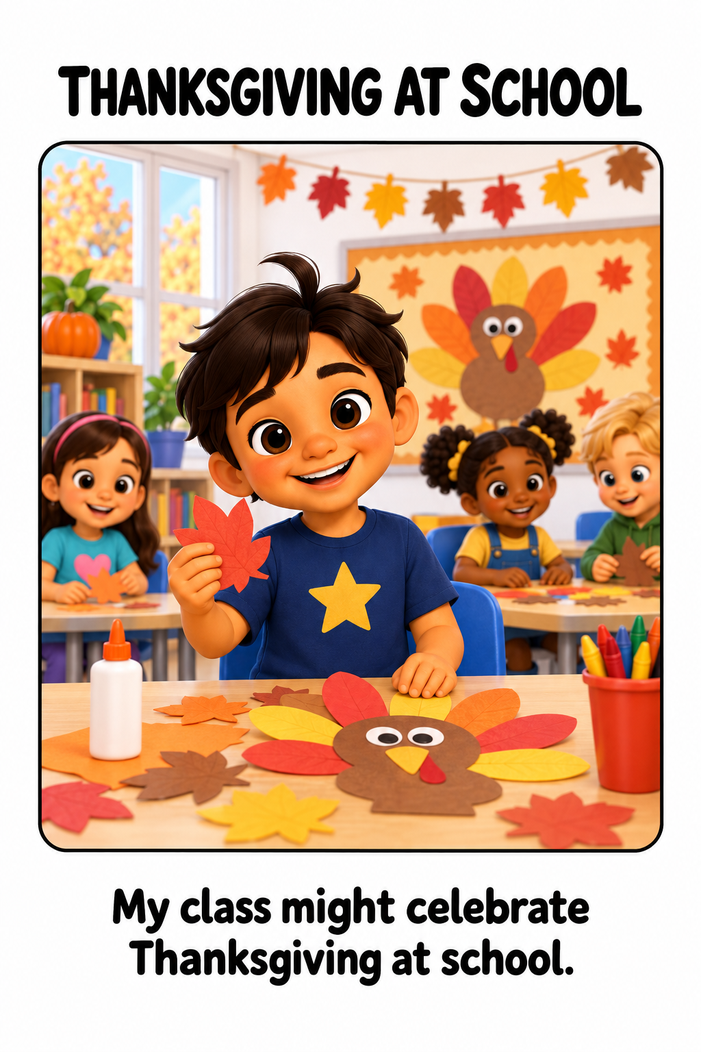 Thanksgiving at School Social Story