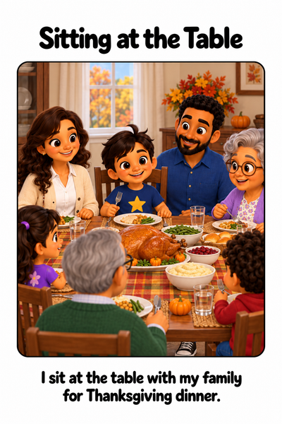 Going to Thanksgiving Dinner Social Story
