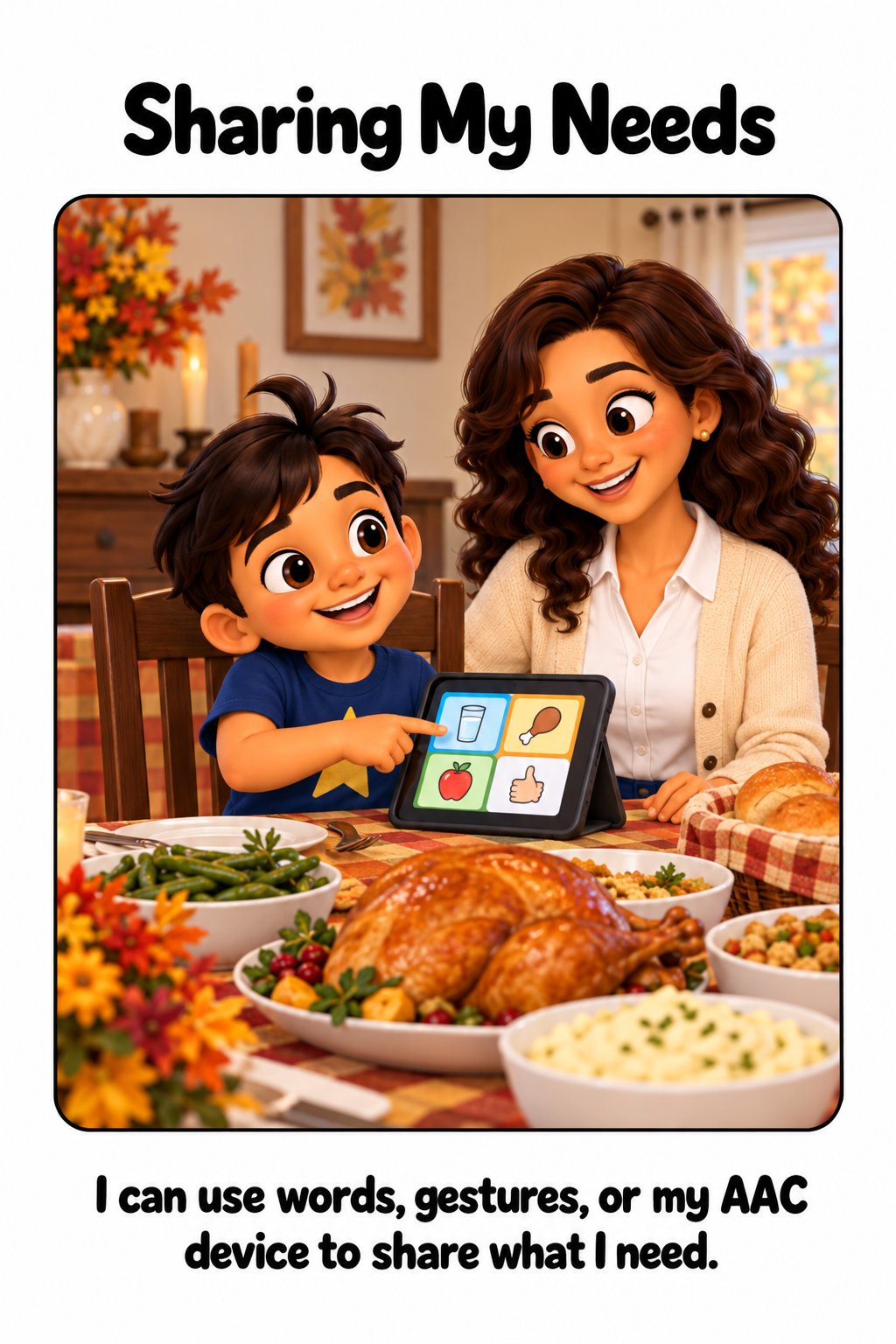 Going to Thanksgiving Dinner Social Story