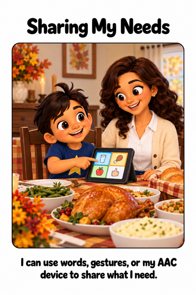 Going to Thanksgiving Dinner Social Story