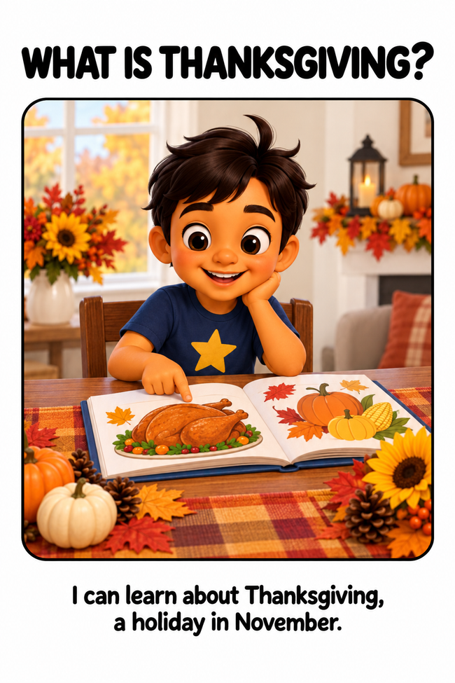 What Is Thanksgiving? Social Story