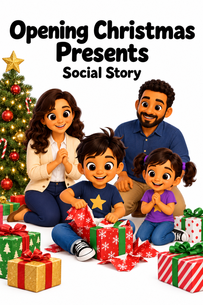 Opening Christmas Presents Social Story