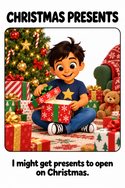 Opening Christmas Presents Social Story
