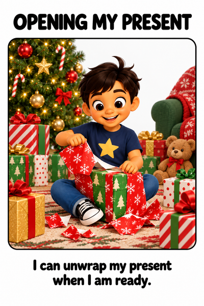 Opening Christmas Presents Social Story