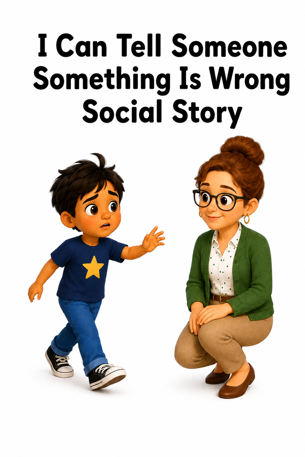 I Can Tell Someone Something Is Wrong Social Story for Autism | Speech Fuel