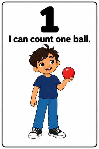 Numbers 1 to 8 Social Story