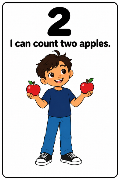 Numbers 1 to 8 Social Story