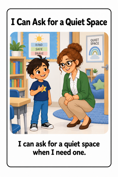 I Need a Quiet Space Social Story
