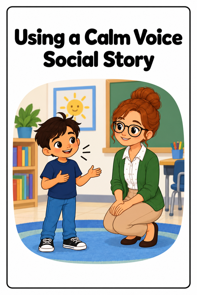 Using a Calm Voice Social Story